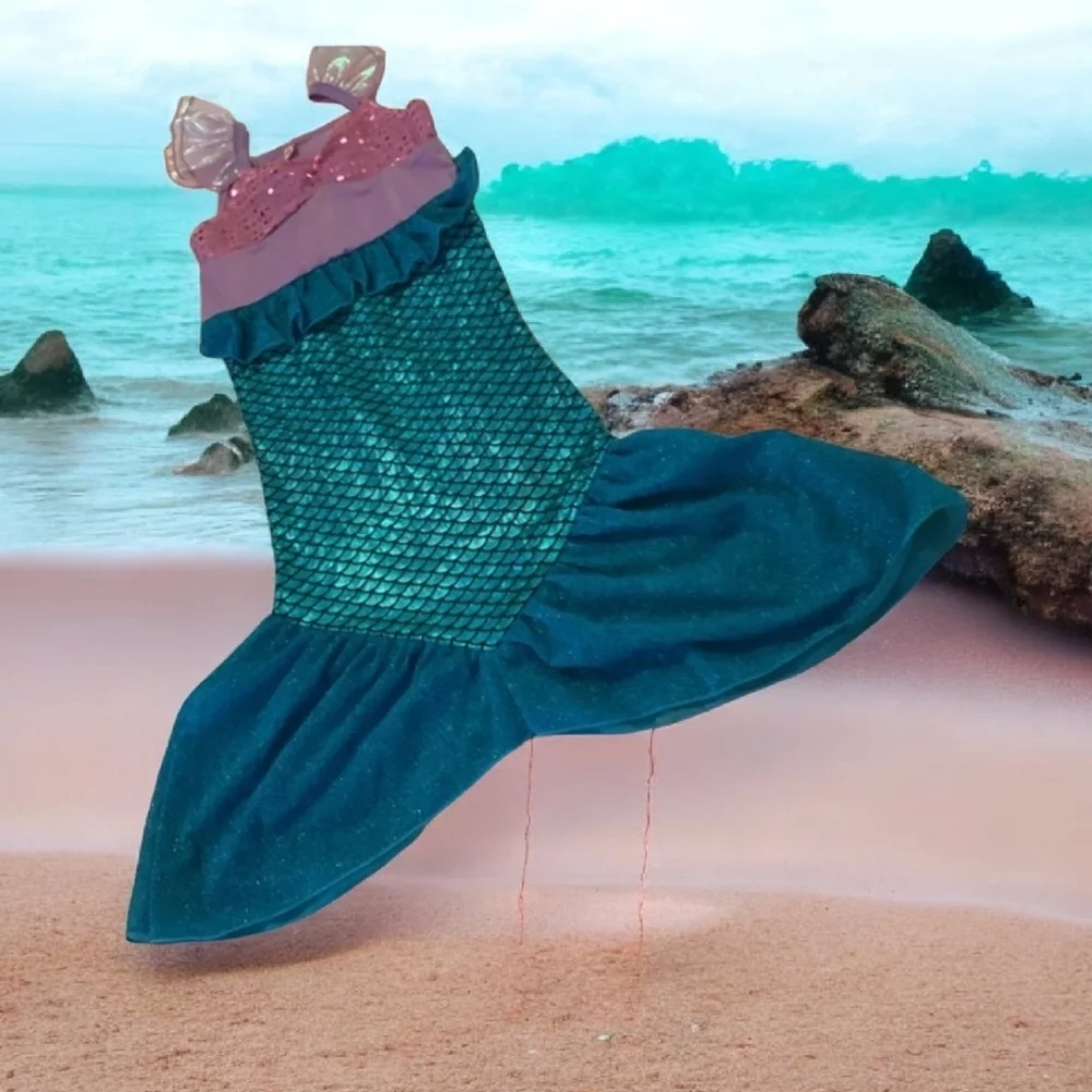 Mermaid 🧜‍♀️ Halloween costume BLFUELYMOST size Med 7/8 blue purple cute